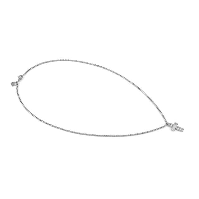 Collana Strong Diamond Croce con diamante nero o bianco - 028328 036