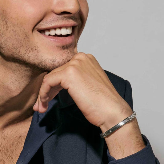 bracciale strong diamond targhetta - 028338 058