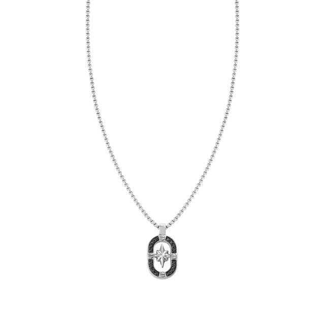 Collana ManVision Rosa dei venti con Zirconi neri - 133014 014