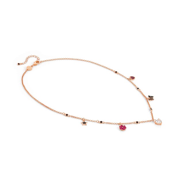Collana Sweetrock Nature Oro Rosa con pendenti - 148040 047