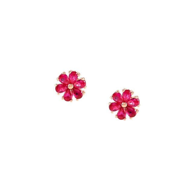 Orecchini Sweetrock Nature Fiore Oro Rosa - 148042 044