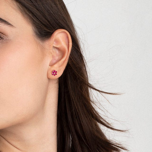 Orecchini Sweetrock Nature Fiore Oro Rosa - 148042 044