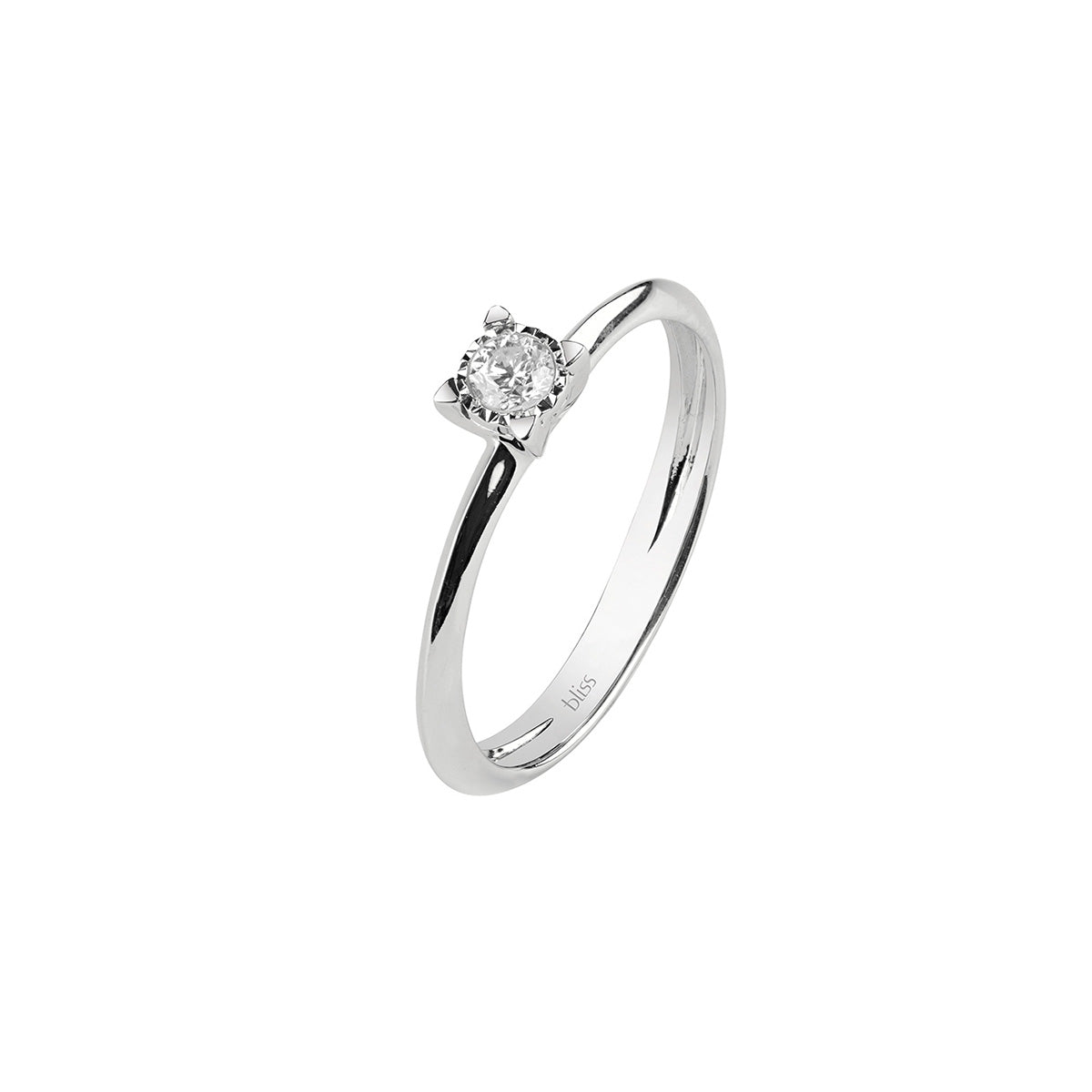 Anello di fidanzamento LUMINA in oro bianco con diamante 20073740