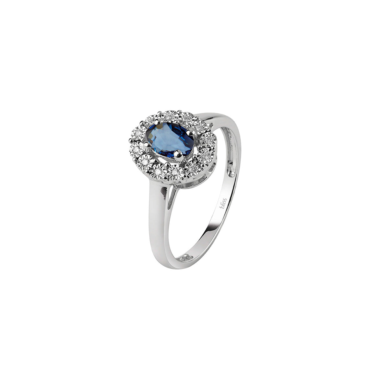 Anello REGAL in oro bianco con zaffiro e diamanti - 20074150