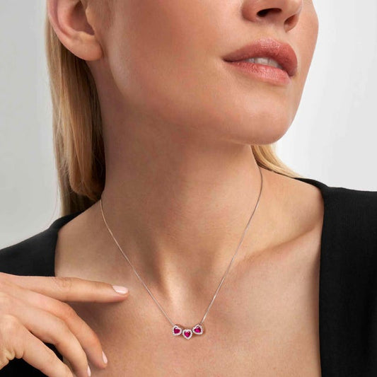 Collana All My Love con 3 Cuori e Zirconi - 240303/006