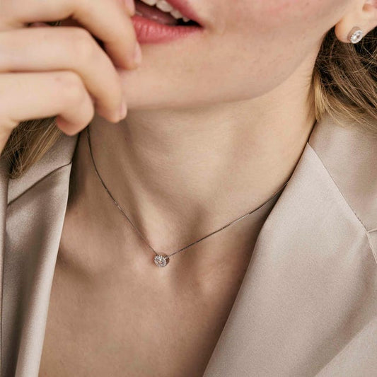 Collana Seidivina con Zircone singolo - 241402