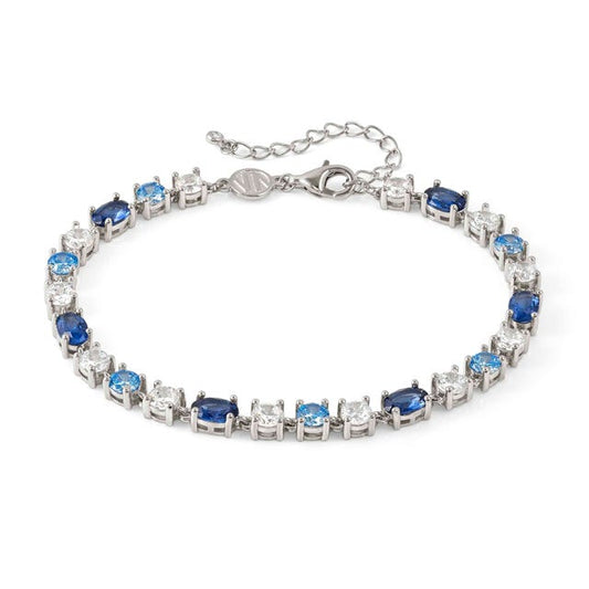 Bracciale Mosaica in argento con 24 Zirconi colorati - 241602 010