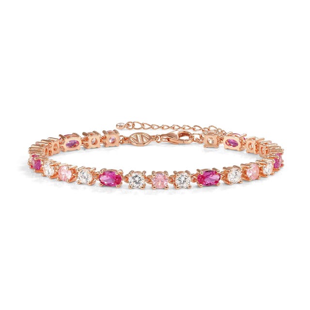 Bracciale Mosaica in argento con 24 Zirconi colorati - 241602 011