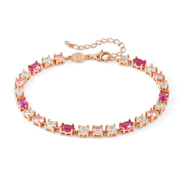Bracciale Mosaica in argento con 24 Zirconi colorati - 241602 011