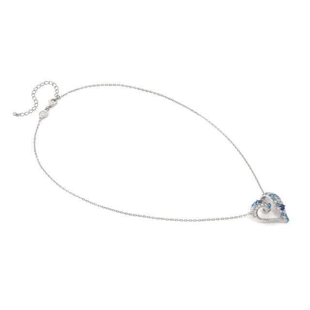 Collana Mosaica Cuore con Zirconi blu e bianchi - 241604 010