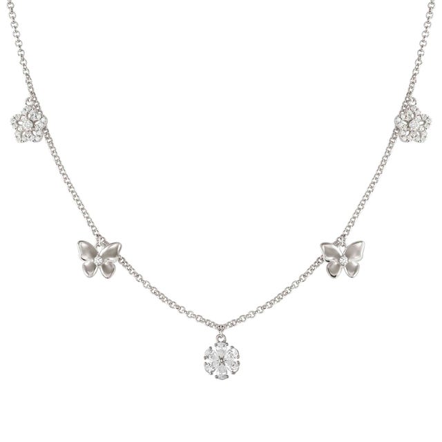 Collana SweetMadame Fiori e farfalle con Cubic Zirconia - 242011 050