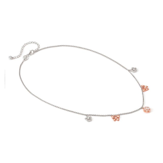 Collana SweetMadame Fiori e farfalle con Cubic Zirconia - 242011 051