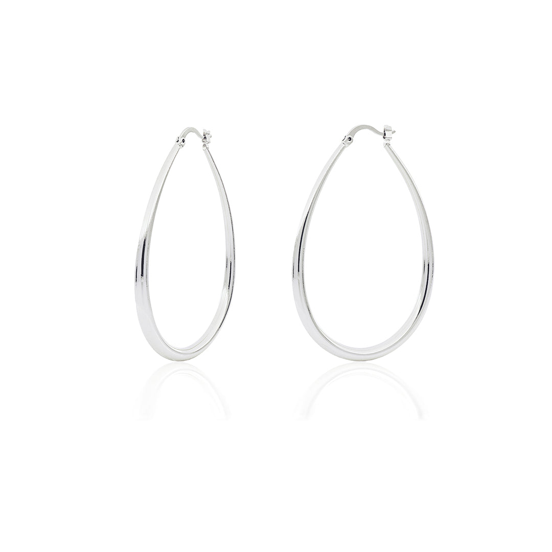 Orecchini a goccia grandi in bronzo argentato - 000EXO4229900 1774