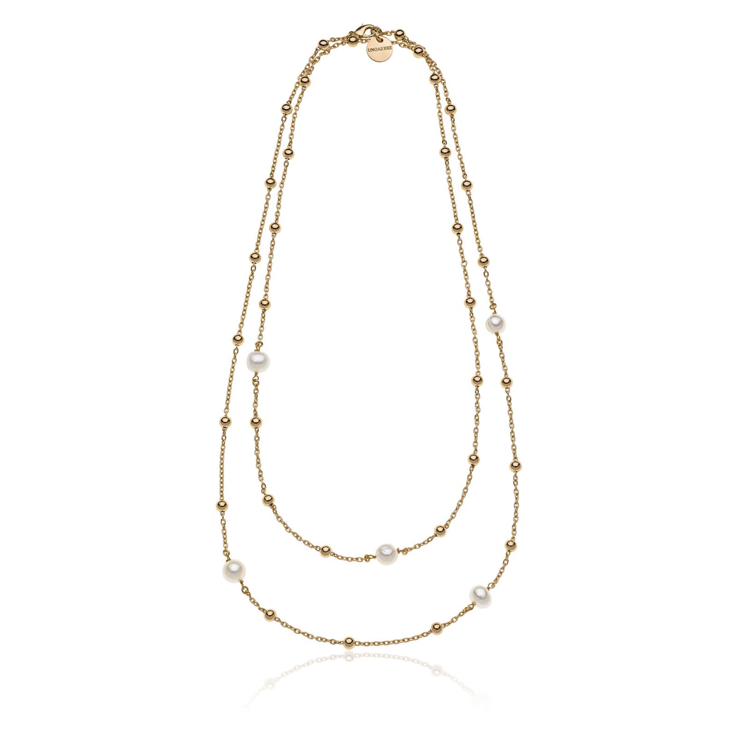 Collana in bronzo dorato e perle naturali - 000EXH5234000 2061