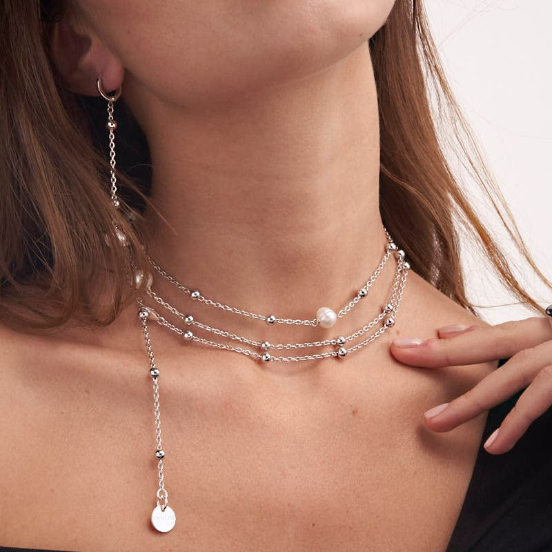 Collana di catena e perle naturali - 000EXH5234000 2062