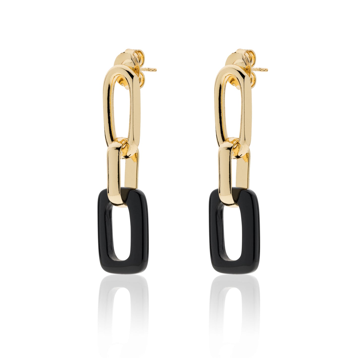 Orecchini lunghi con onice nera naturale - 006EXO0058000 2136