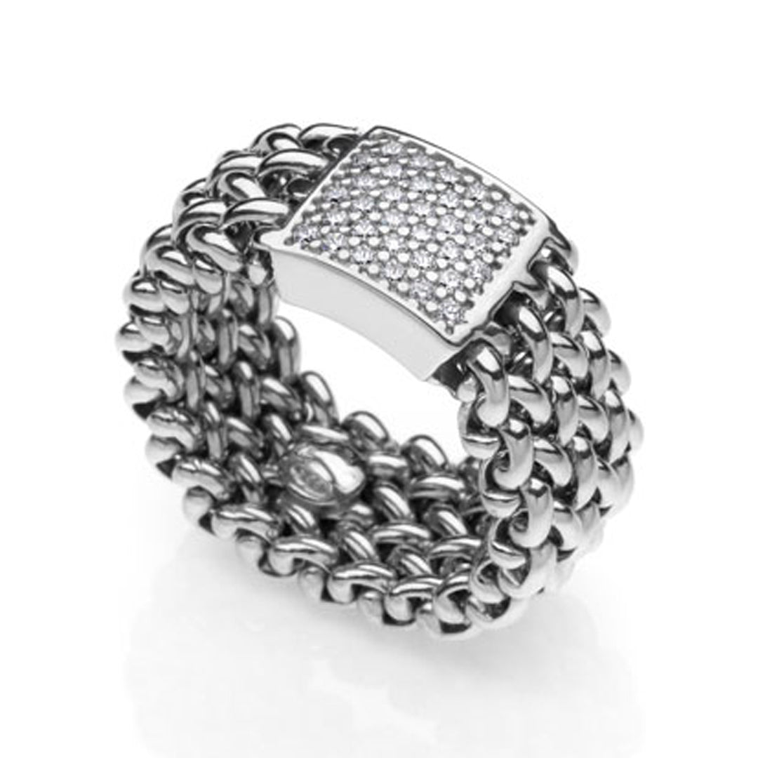 Anello in argento bianco Chicco con cubic zirconia - 711ECA0111000 5889/14