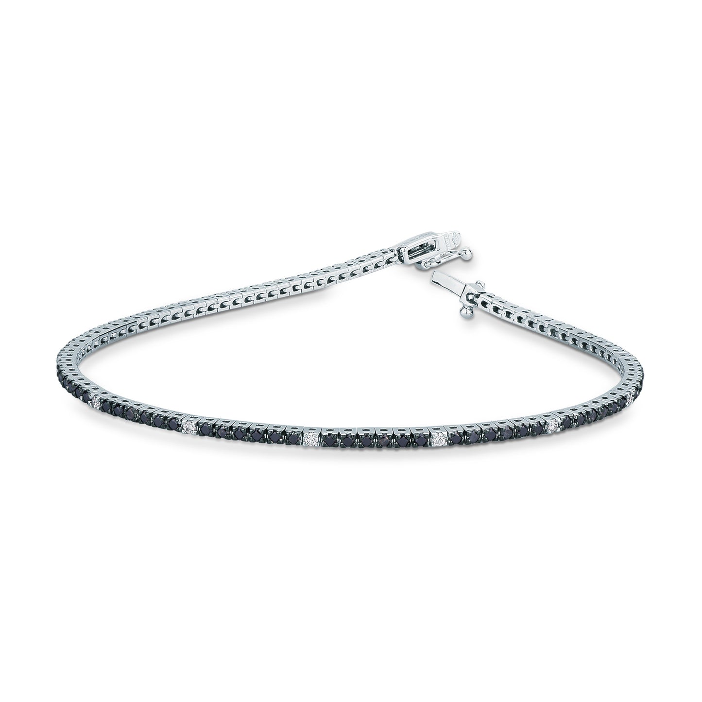 Bracciale TENNIS in ORO BIANCO E DIAMANTI AB677/BN