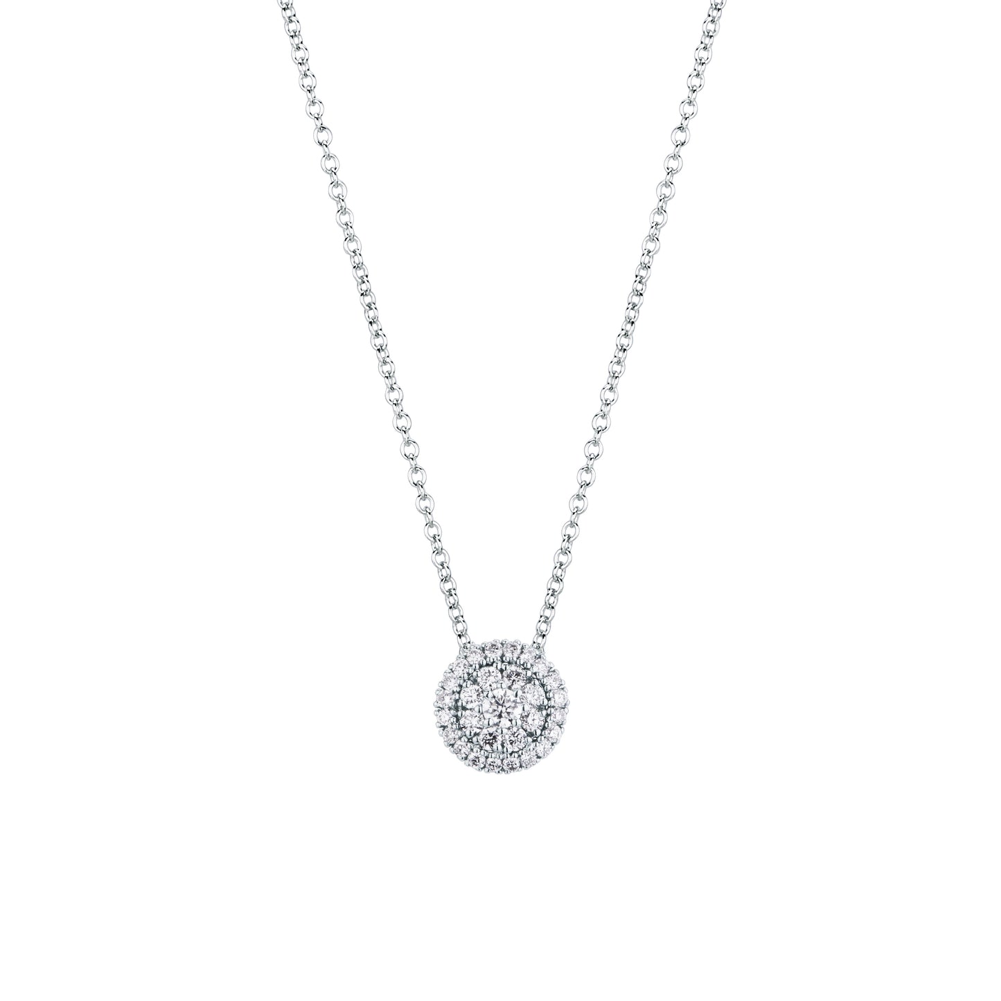 Collana punto luce in ORO BIANCO E DIAMANTE AB947/10