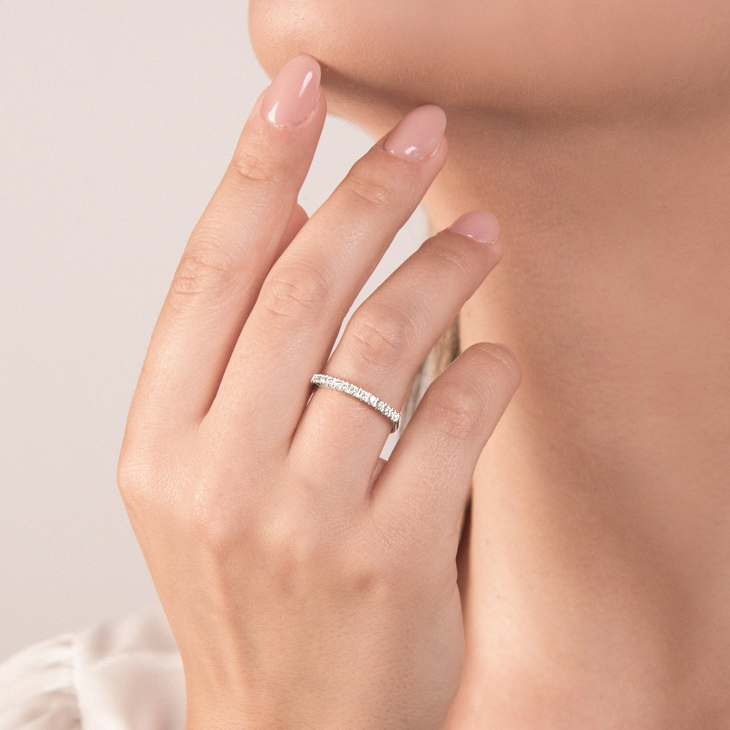 Anello in ORO BIANCO E DIAMANTI - DS81/EI20