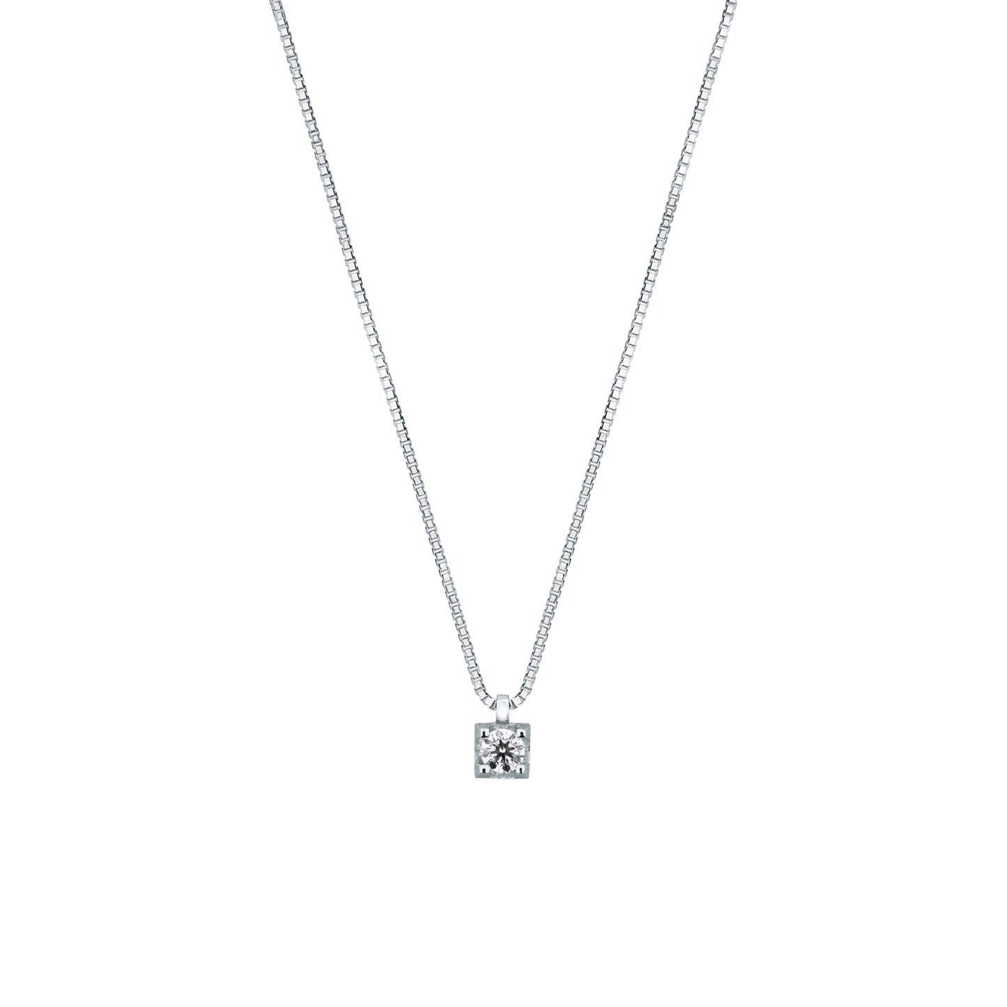 Collana punto luce in ORO BIANCO E DIAMANTE HP23/50