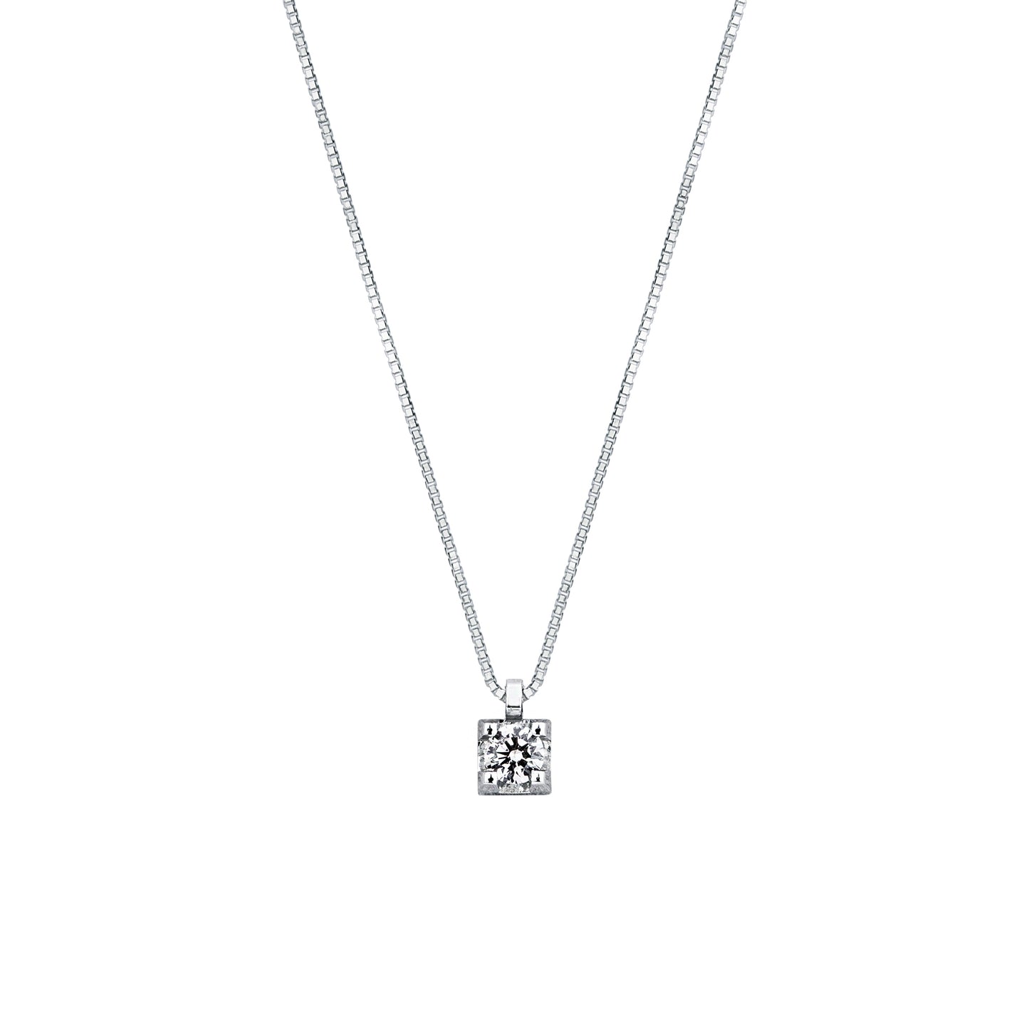 Collana punto luce in ORO BIANCO E DIAMANTE HP23/90