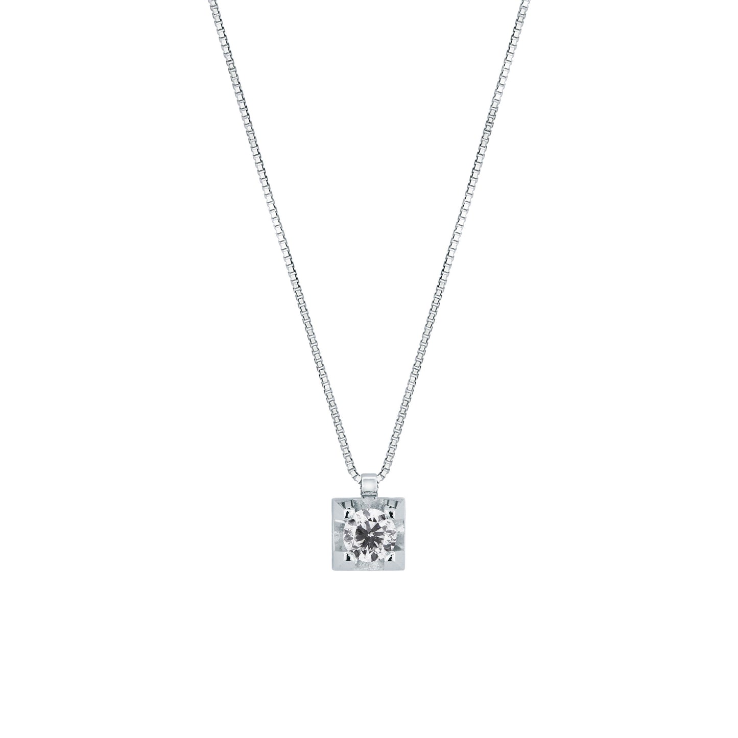 Collana punto luce in ORO BIANCO E DIAMANTE HP23/150
