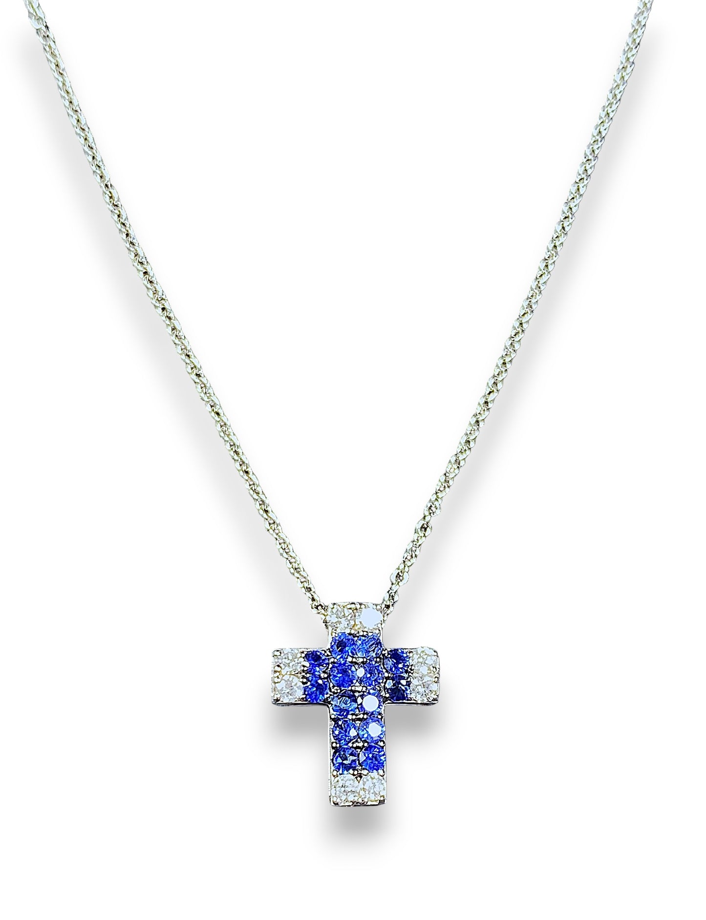 Collana in ORO, DIAMANTI e ZAFFIRI BLU - CC259Z/7