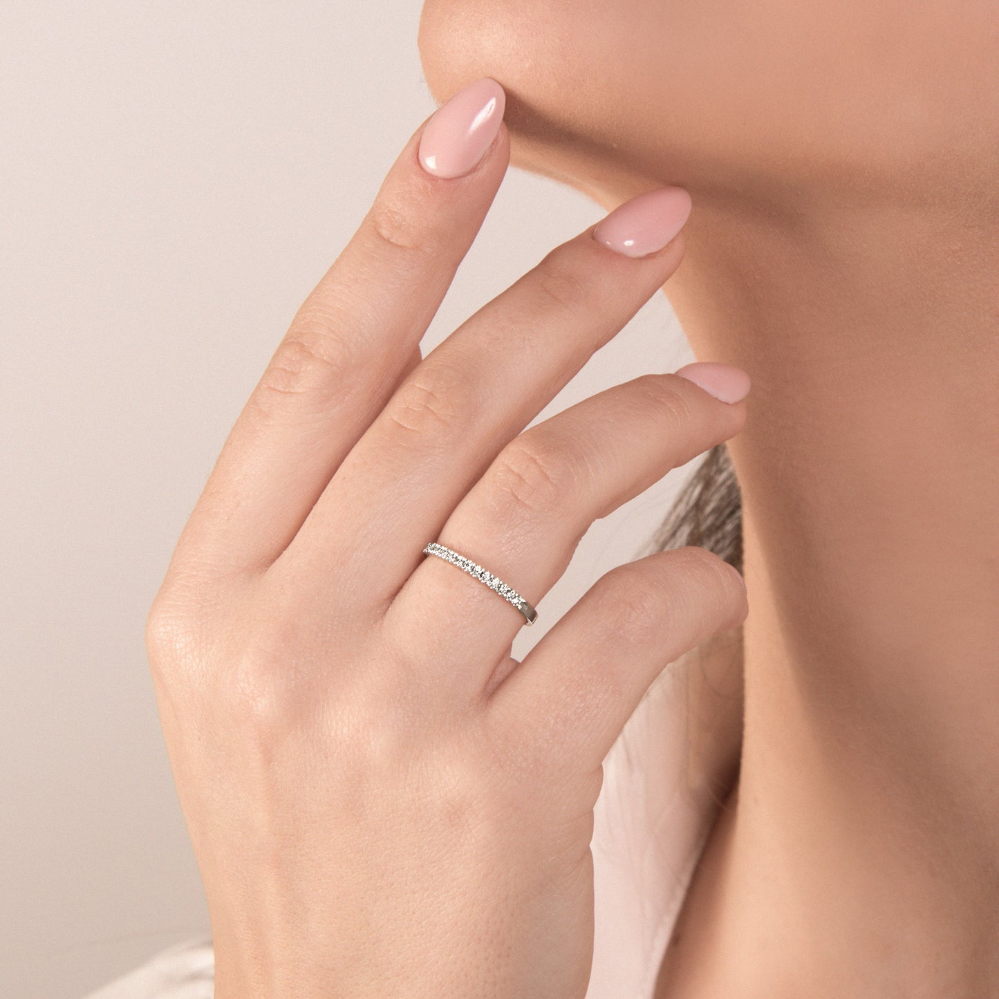 Anello in ORO BIANCO E DIAMANTI - LE42/EK10