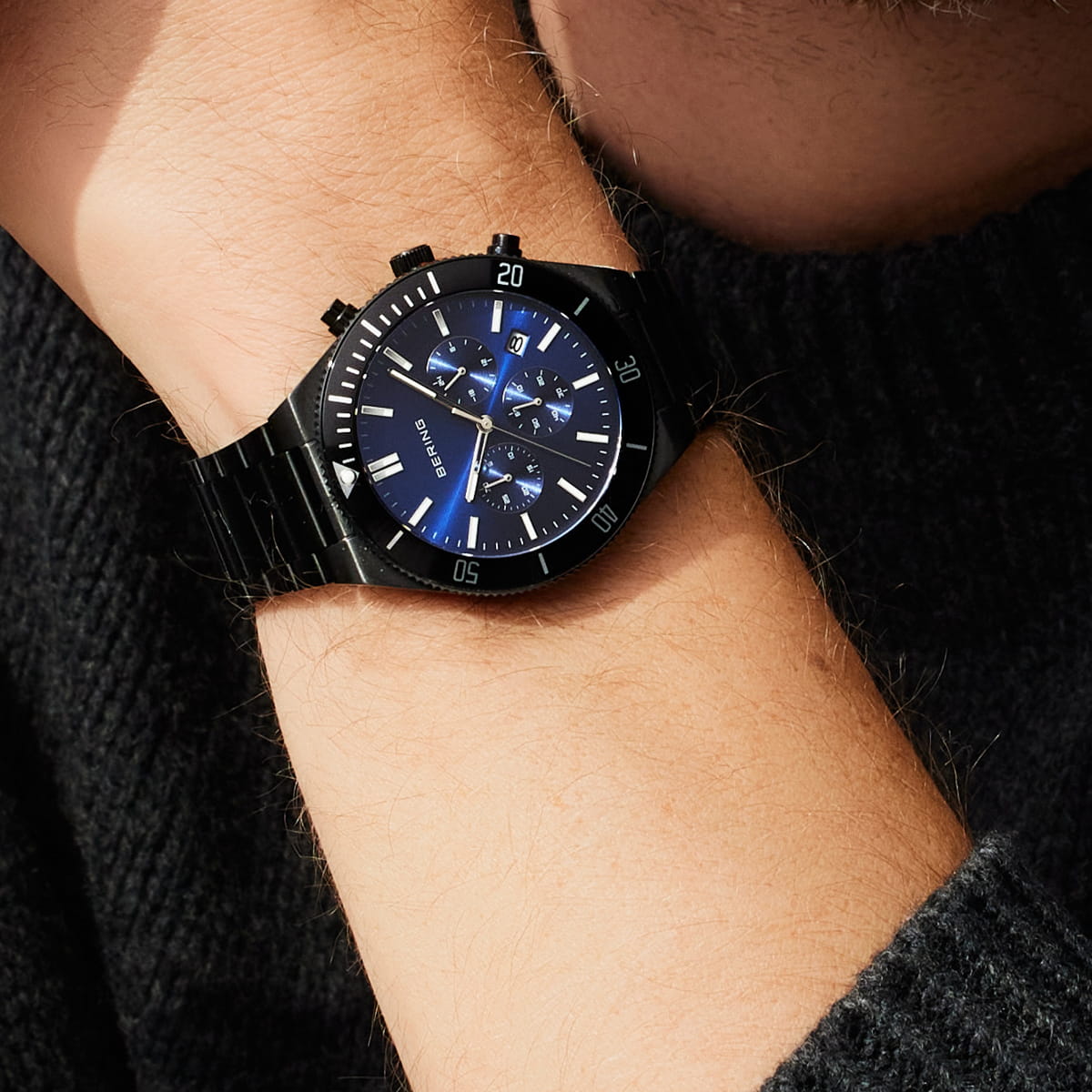 Classic | nero brillante/spazzolato | 15043-727