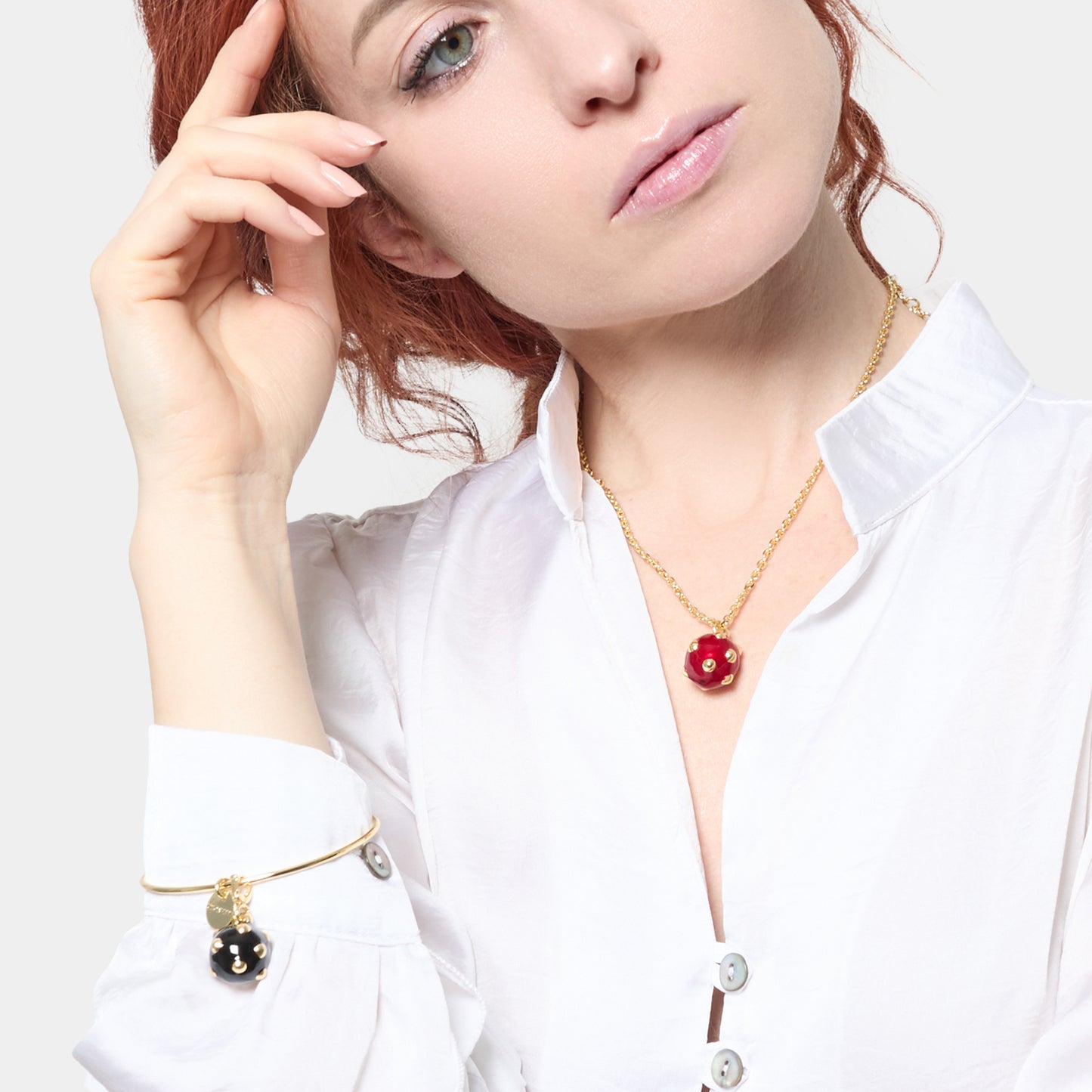 Collana Mina piccola bordeaux - 000EXH5674000 2703