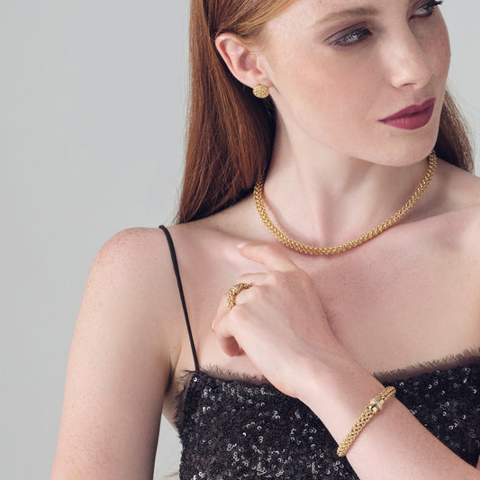 Bracciale Chicco in argento dorato e zirconi - 711ECB0553100   6448