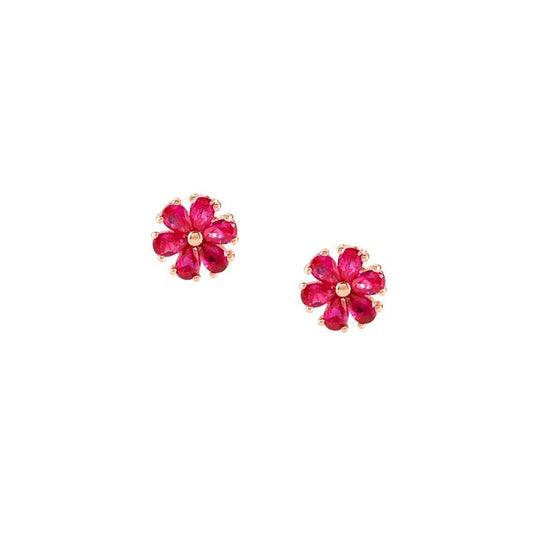 Orecchini Sweetrock Nature Fiore Oro Rosa - 148042 044