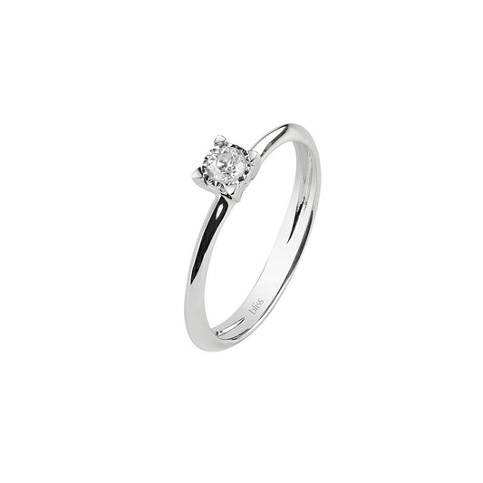 Anello di fidanzamento LUMINA in oro bianco con diamante  20073740