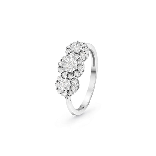 RUGIADA Anello in oro bianco e diamanti- 20102610