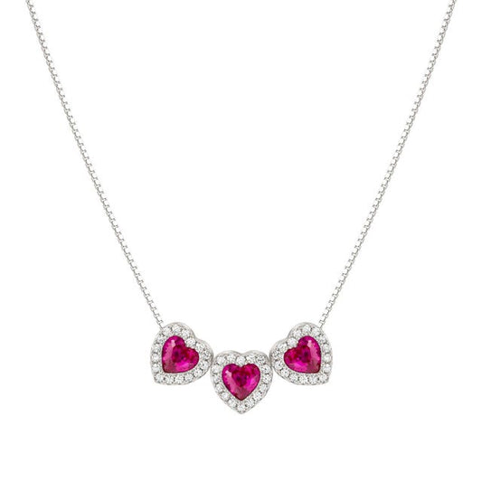 Collana All My Love con 3 Cuori e Zirconi - 240303/006
