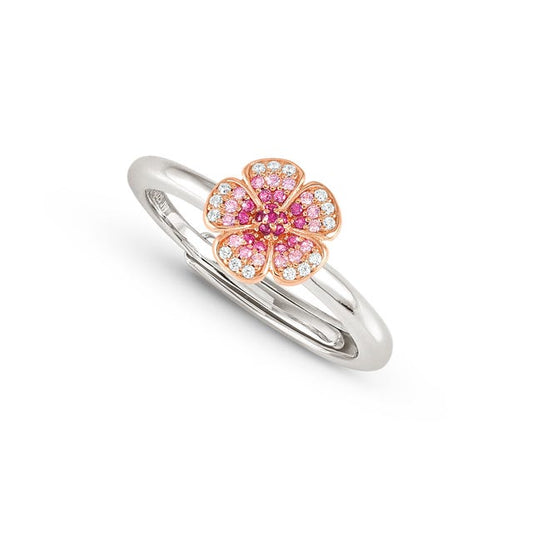 Anello Crysalis fiore piccolo con Cubic Zirconia - 241100 010