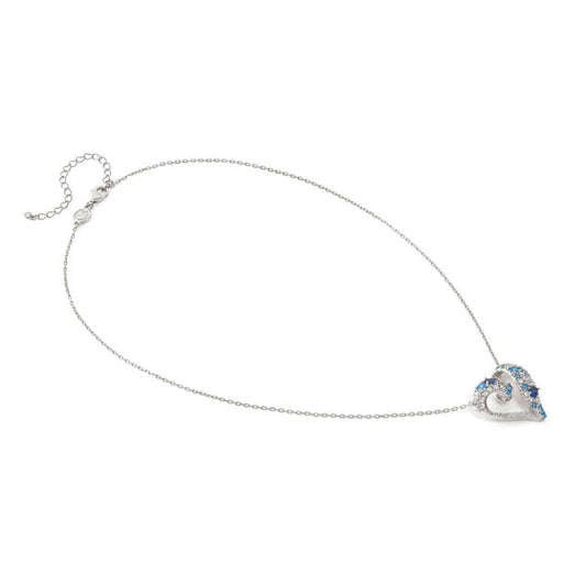 Collana Mosaica Cuore con Zirconi blu e bianchi - 241604 010