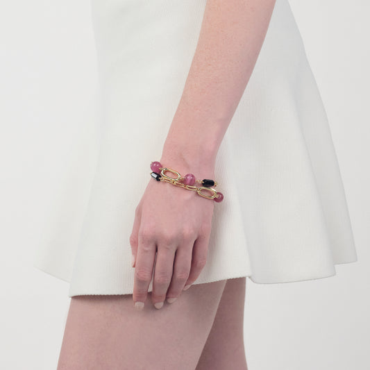 Bracciale Gipsy con sfere rosa - 000EXB5214000   2562