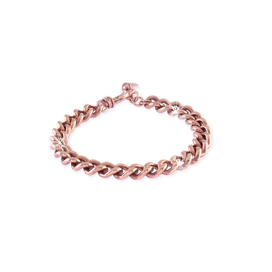 Bracciale con catena grumetta mini in bronzo dorato rosa - 000EXB4124000   1378