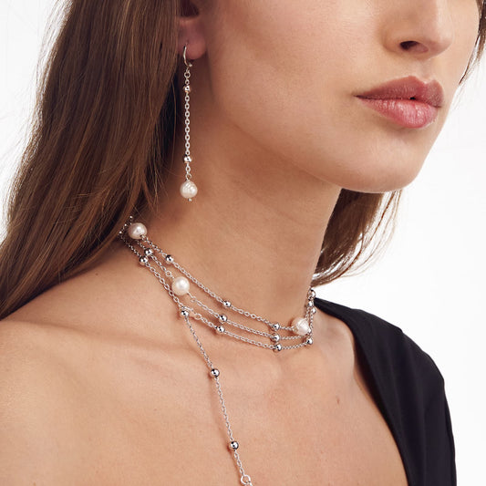 Collana di catena e perle naturali - 000EXH5234000   2062