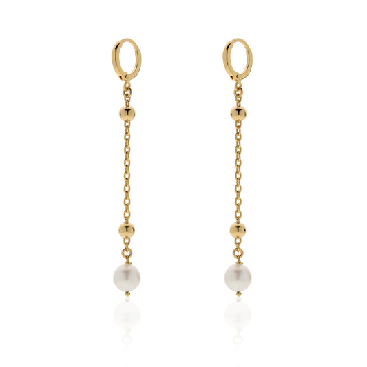 Orecchini in bronzo dorato con perle naturali - 000EXO4431000   2067