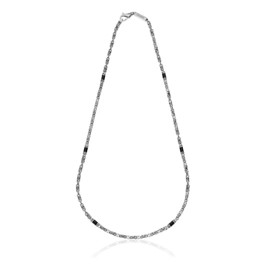 Collana in argento e smalto nero - 700YHH1943070   6246