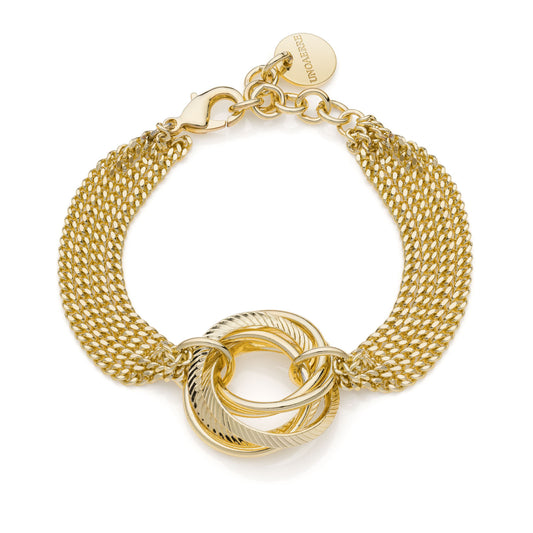 Bracciale catena multifilo e cerchi intrecciati - 004EXB0074000   2338