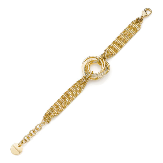 Bracciale catena multifilo e cerchi intrecciati - 004EXB0074000   2338