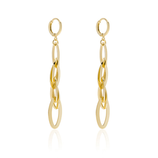 Orecchini pendenti catena navette - 016EXO0021000   2341