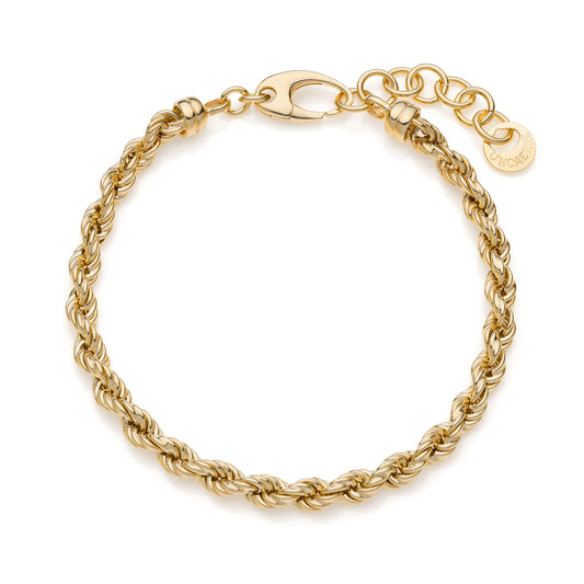 Bracciale catena corda in argento dorato - 723YHW3583100   6330