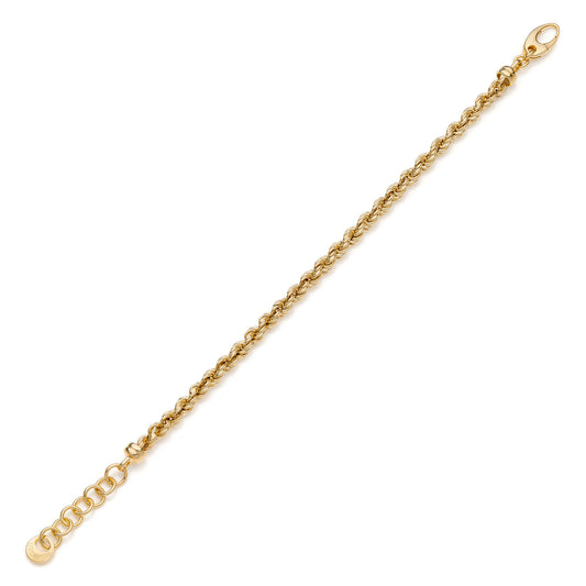 Bracciale catena corda in argento dorato - 723YHW3583100   6330