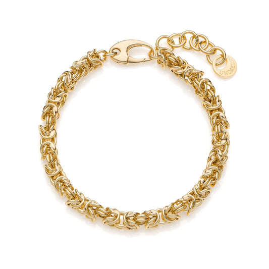 Bracciale in argento dorato catena bizantina - 727YHW3643100   6334