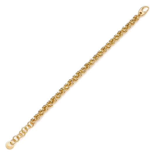 Bracciale in argento dorato catena bizantina - 727YHW3643100   6334